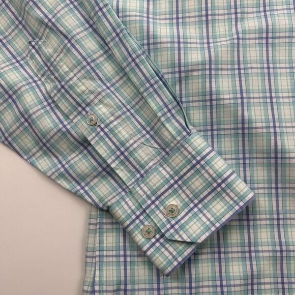 Southern Tide Multicolor Plaid Button Up Shirt Long Sleeve Cotton Sz M Stretch - Picture 6 of 16